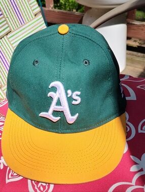 OC Sport's Youth Classic Green & Yellow Baseball Hat Oakland A’s Adjustable